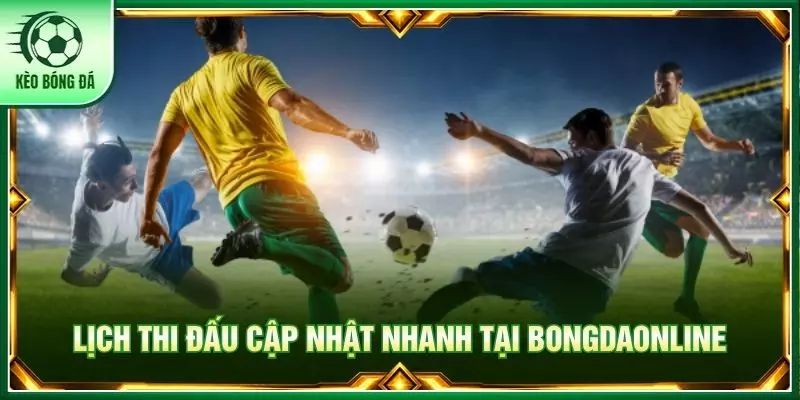 Lịch thi đấu cập nhật nhanh tại bongdaonline