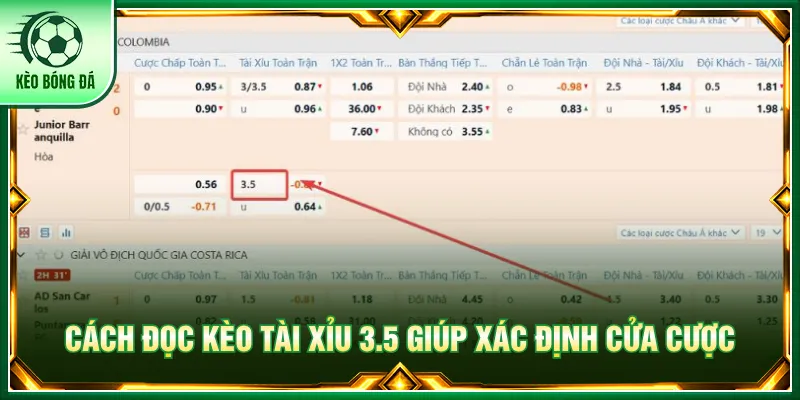 Hướng dẫn đặt kèo tài xỉu 3.5 tính lợi nhuận tối ưu